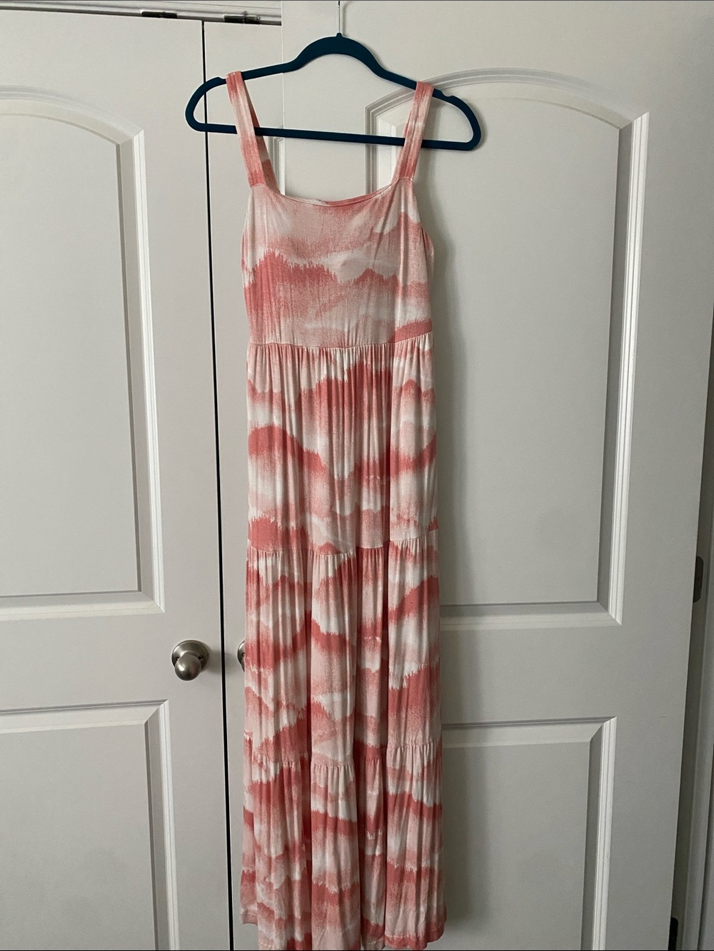 Soma Tank Dress in Coral and White
